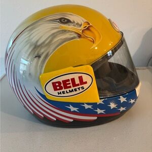 Vintage Bell Helmets Eagle Design Motorcycle Helmet. For display purpose only.